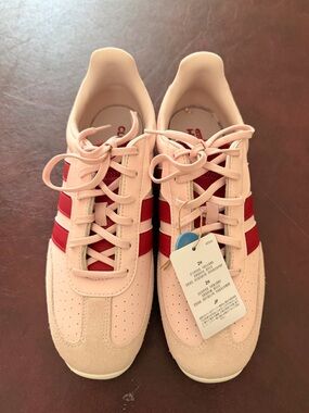 adidas Pink Sneakers with Red Stripes women 8.5